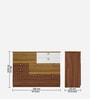 Vanquisher Chest Of Drawers In Walnut Exotic & White Finish