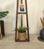 Vantage Wooden Shelf Floor Lamp with Jute Shade & Brown Base