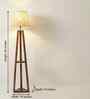 Vantage Wooden Shelf Floor Lamp with Jute Shade & Brown Base