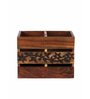 Brown Wood Cutlery Holder