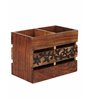 Brown Wood Cutlery Holder