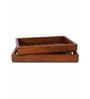 Wooden Rectangle Serving Trays Set of 2