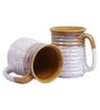 Stoneware White 300 ML Mugs- Set of 2