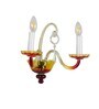Varese 2-Light Amber Dual-Tone Glass Wall Lamp With Chrome Metal Body Modern Decorative Wall Light For Hallway, Bedroom & Hotel Interiors
