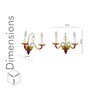 Varese 2-Light Amber Dual-Tone Glass Wall Lamp With Chrome Metal Body Modern Decorative Wall Light For Hallway, Bedroom & Hotel Interiors
