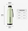Varmora Sofia| Plastic Insulated Water Bottle| FDA Approved BPA-Free | Hot & Cold Compatible | 1000ml- Pista Green
