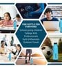 Varmora Sofia| Plastic Insulated Water Bottle| FDA Approved BPA-Free | Hot & Cold Compatible | 1000ml- Brown
