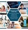 Varmora Sofia| Plastic Insulated Water Bottle| FDA Approved BPA-Free | Hot & Cold Compatible | 1000ml- Pista Green