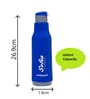 Varmora Sofia| Plastic Insulated Water Bottle| FDA Approved BPA-Free | Hot & Cold Compatible | 600ml- Blue