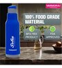Varmora Sofia| Plastic Insulated Water Bottle| FDA Approved BPA-Free | Hot & Cold Compatible | 600ml- Blue