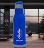 Varmora Sofia| Plastic Insulated Water Bottle| FDA Approved BPA-Free | Hot & Cold Compatible | 600ml- Blue