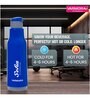 Varmora Sofia| Plastic Insulated Water Bottle| FDA Approved BPA-Free | Hot & Cold Compatible | 600ml- Blue