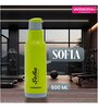 Varmora Sofia| Plastic Insulated Water Bottle| FDA Approved BPA-Free | Hot & Cold Compatible | 600ml- Green