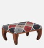 Varnaka Sheesham Wood Foot Stool In Honey Oak Finish