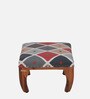 Varnaka Sheesham Wood Foot Stool In Honey Oak Finish