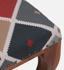 Varnaka Sheesham Wood Foot Stool In Honey Oak Finish