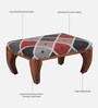 Varnaka Sheesham Wood Foot Stool In Honey Oak Finish