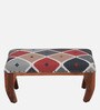 Varnaka Sheesham Wood Foot Stool In Honey Oak Finish