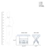 Varner Metal Outdoor Table Set with 2 Chairs in White Colour