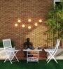 Varner Metal Outdoor Table Set with 2 Chairs in White Colour