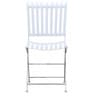 Varner Metal Outdoor Table Set with 2 Chairs in White Colour