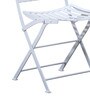 Varner Metal Outdoor Table Set with 2 Chairs in White Colour
