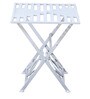 Varner Metal Outdoor Table Set with 2 Chairs in White Colour
