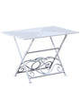 Varner Metal Outdoor Table Set with 2 Chairs in White Colour