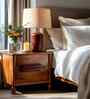 Varnika Bedside In New Teak Dark Finish