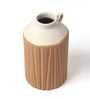 (1Pc) Brown Ceramic Flower Pot For Living Room Decor