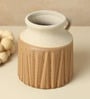 (1Pc) Brown Ceramic Decorative Vase For Living Room Decor