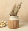 (1Pc) Brown Ceramic Decorative Vase For Living Room Decor