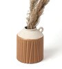 (1Pc) Brown Ceramic Vase For Table Decor