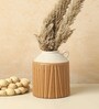 (1Pc) Brown Ceramic Vase For Table Decor