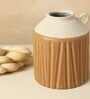 (1Pc) Brown Ceramic Vase For Table Decor