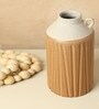 (1Pc) Brown Ceramic Flower Pot For Living Room Decor