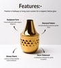 Golden Metal Flower Holder