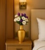 Golden Metal Flower Vase