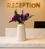 White Metal Flower Holder