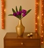 Golden Metal Flower Vase