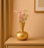 Golden Metal Flower Vase