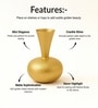 Golden Metal Flower Vase