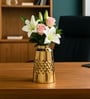 Golden Metal Flower Holder