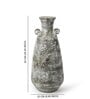 (1Pc) White & Olive Terracotta Decorative Vase For Room Decor Aesthetic