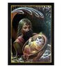Vasudev Carrying Krishna Texture Paper Framed Art Print