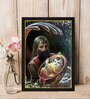 Vasudev Carrying Krishna Texture Paper Framed Art Print