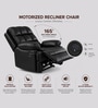 Vatican Leatherette Electric 1 Seater Recliner With USB Port In Charcoal Black Colour