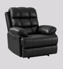 Vatican Leatherette Electric 1 Seater Recliner With USB Port In Charcoal Black Colour