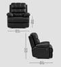 Vatican Leatherette Electric 1 Seater Recliner With USB Port In Charcoal Black Colour