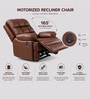 Vatican Leatherette Electric 1 Seater Recliner With USB Port In Chestnut Brown Colour